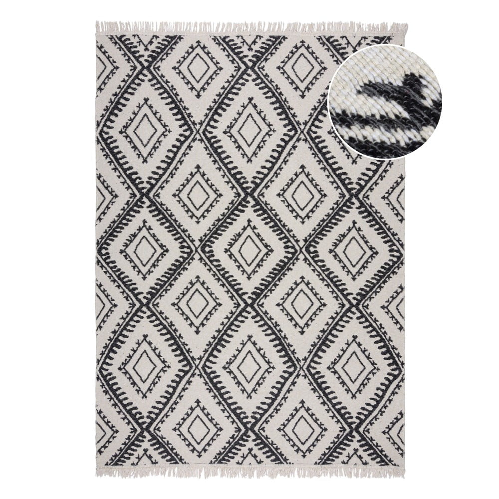 Covor negru-alb 120x170 cm Alix – Flair Rugs