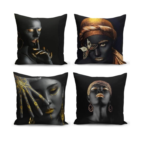 Set 4 fețe de pernă Minimalist Cushion Covers Luzo, 45 x 45 cm