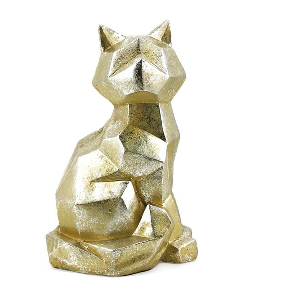 Statuetă decorativă Moycor Geometric Cat, auriu