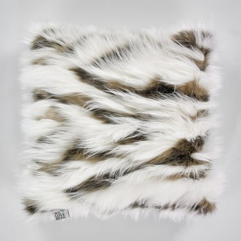 Față de pernă welovebeds fluffy milk and cacao, 50 x 50 cm, alb - maro