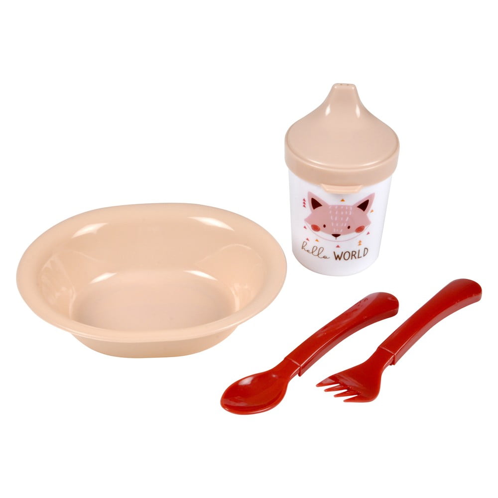 Set de veselă pentru copii 4 buc. din plastic Forest – Bébé Douceur