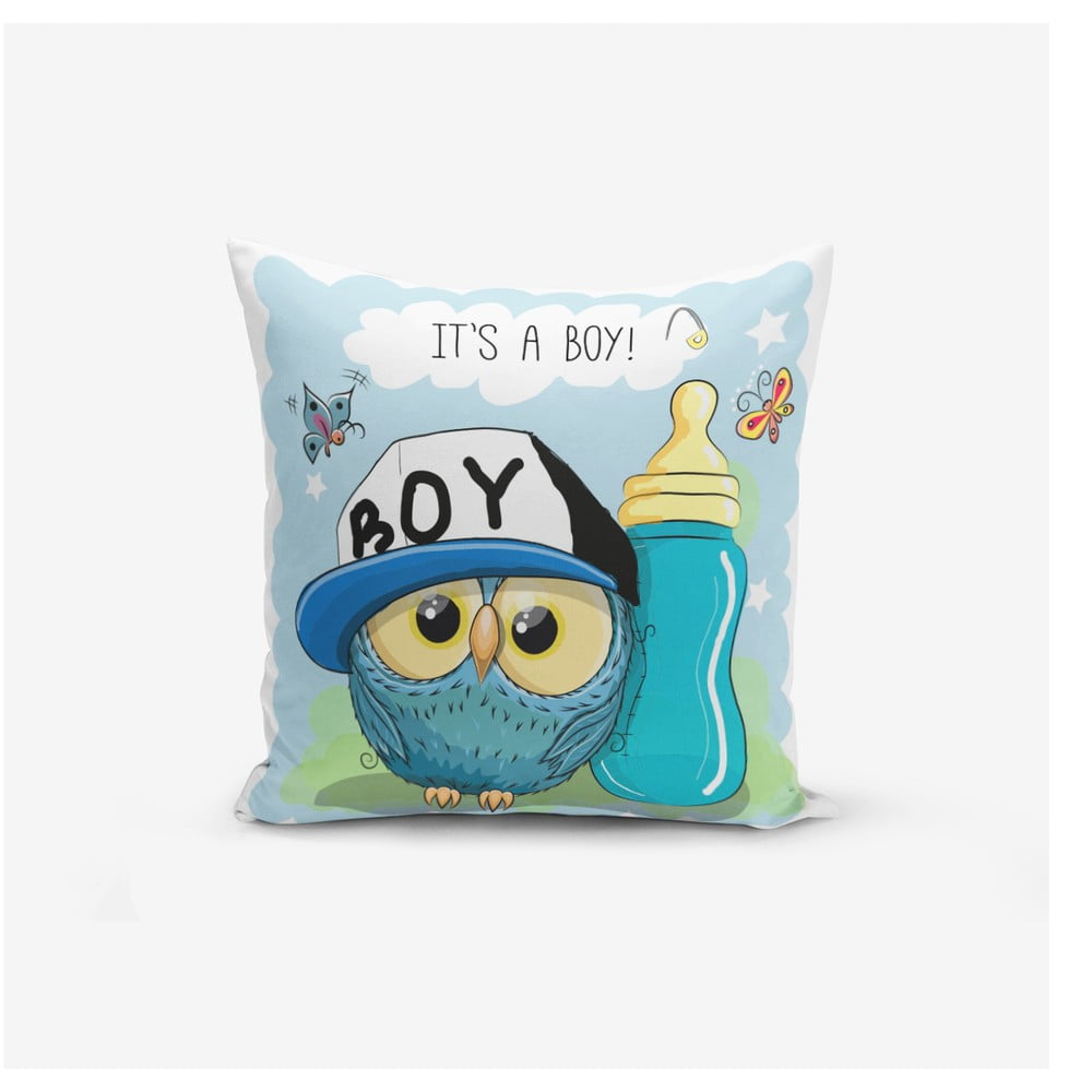 Față de pernă pentru copii 43x43 cm Boy Owl – Mila Home