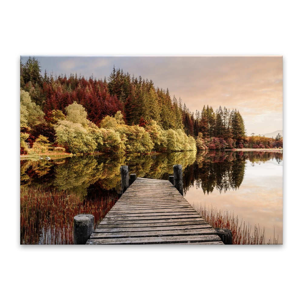Poza Tablou din sticla Styler Autumn Path, 80 x 120 cm