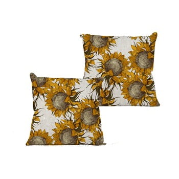 Față de pernă Linen Sunflower, 45 x 45 cm
