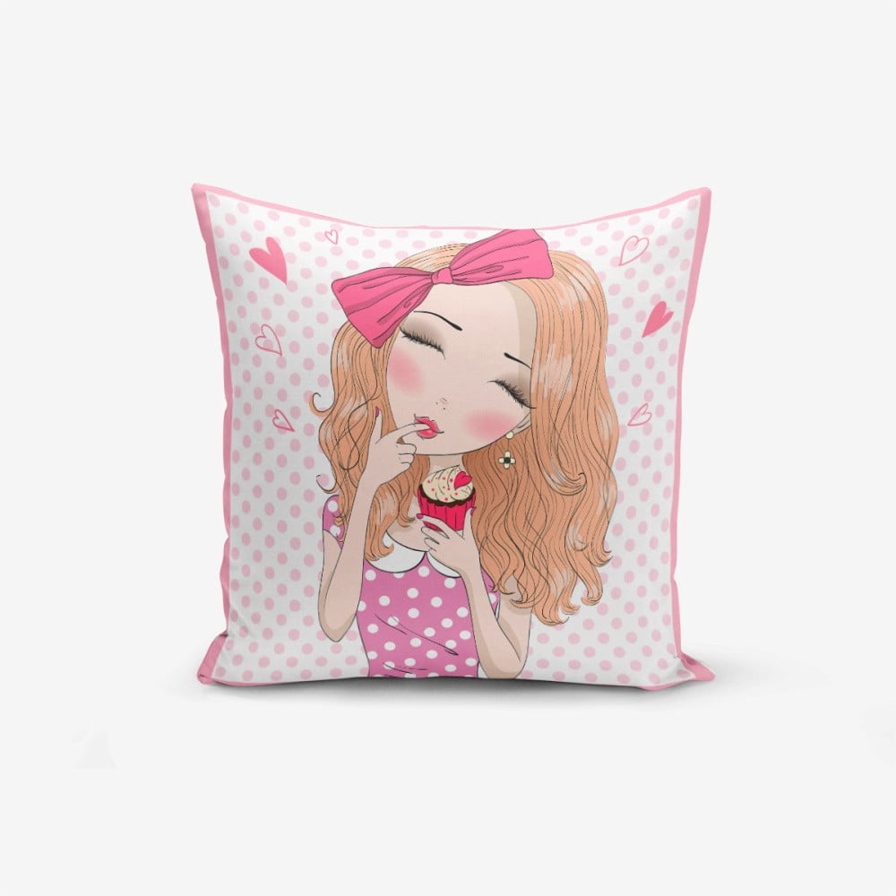Față de pernă Minimalist Cushion Covers Girl With Cupcake, 45 x 45 cm bonami.ro