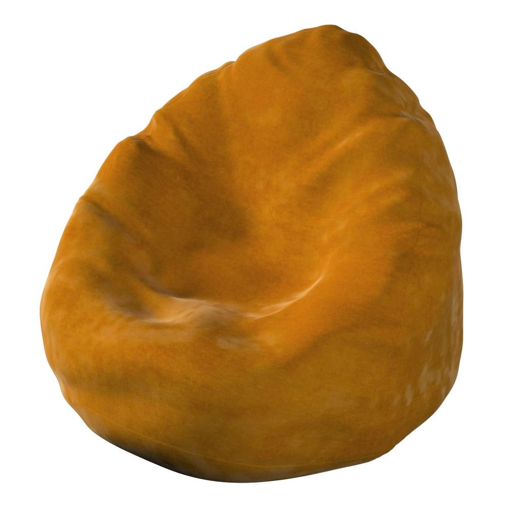 Fotoliu bean bag portocaliu Posh Velvet – Yellow Tipi Bag imagine model 2022