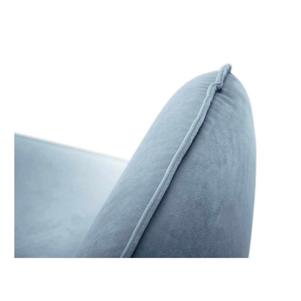 Canapea cu tapițerie de catifea Cosmopolitan Design Vienna, 200 cm, albastru deschis 200 imagine noua somnexpo.ro