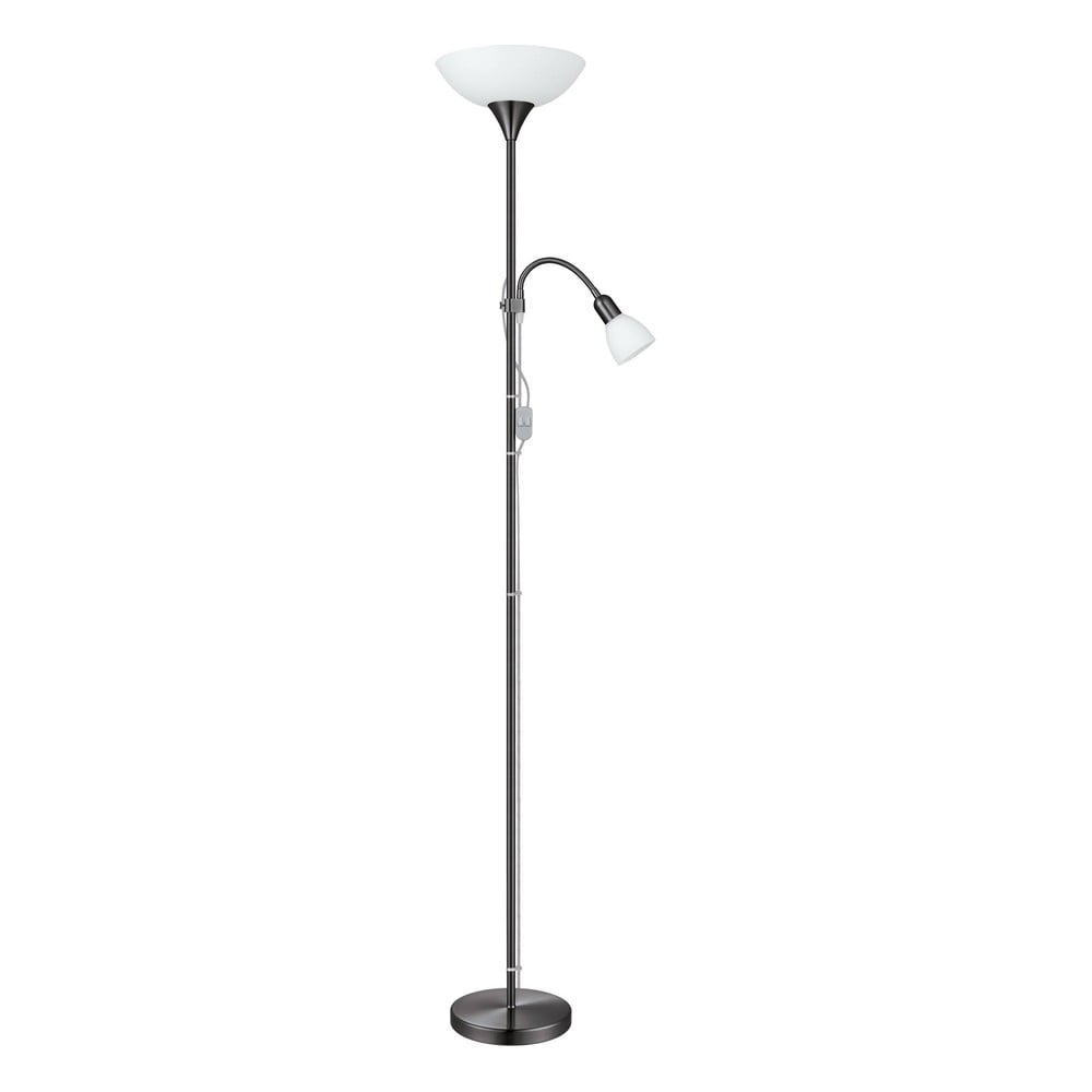 Lampadar negru cu abajur din sticlă (înălțime 176,5 cm) UP 2 – EGLO