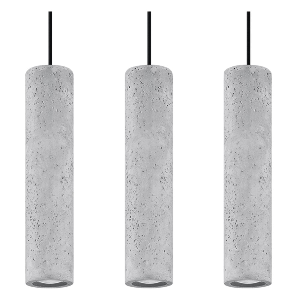 Lustră din beton Nice Lamps Fadre, lungime 40 cm bonami.ro