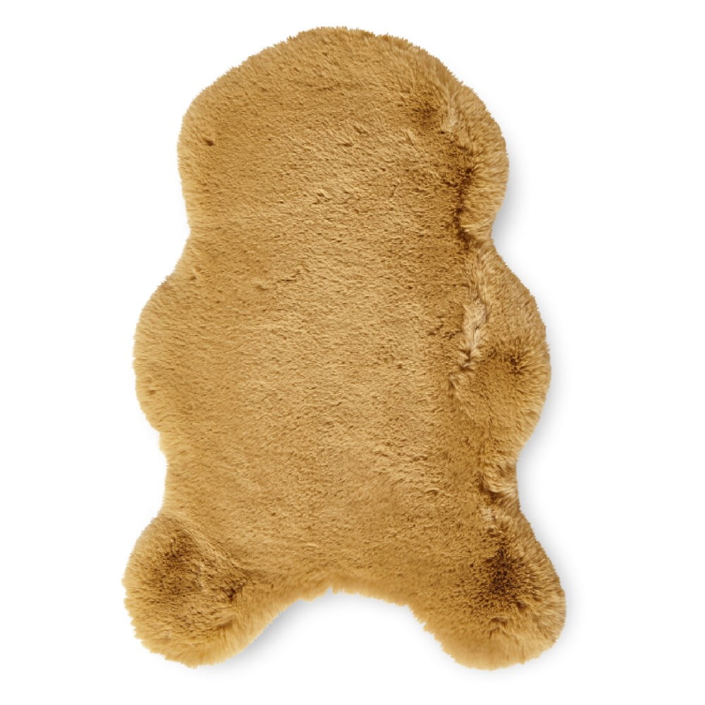 Blană galben-muștar sintetică 60x90 cm Super Teddy – Think Rugs