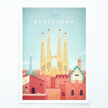 Poster travelposter barcelona, a3