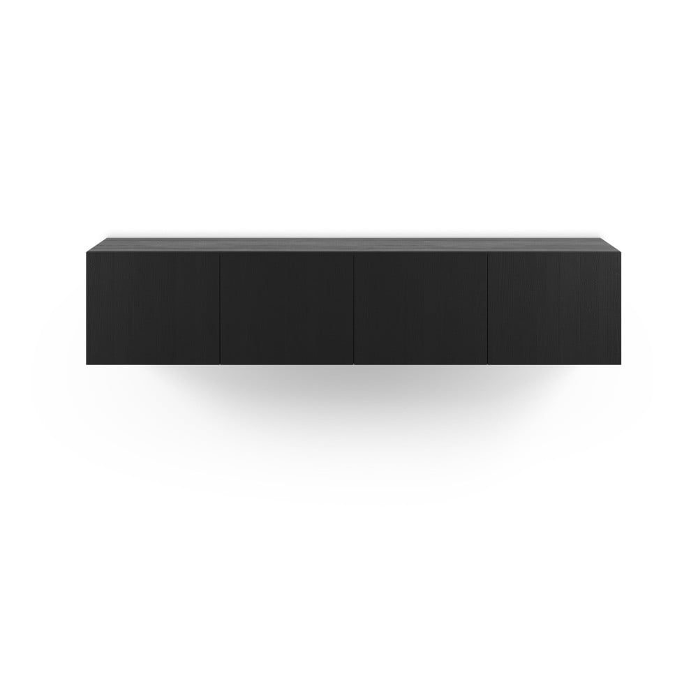 Comodă TV neagră 180x38x35 cm Daroca – Marckeric