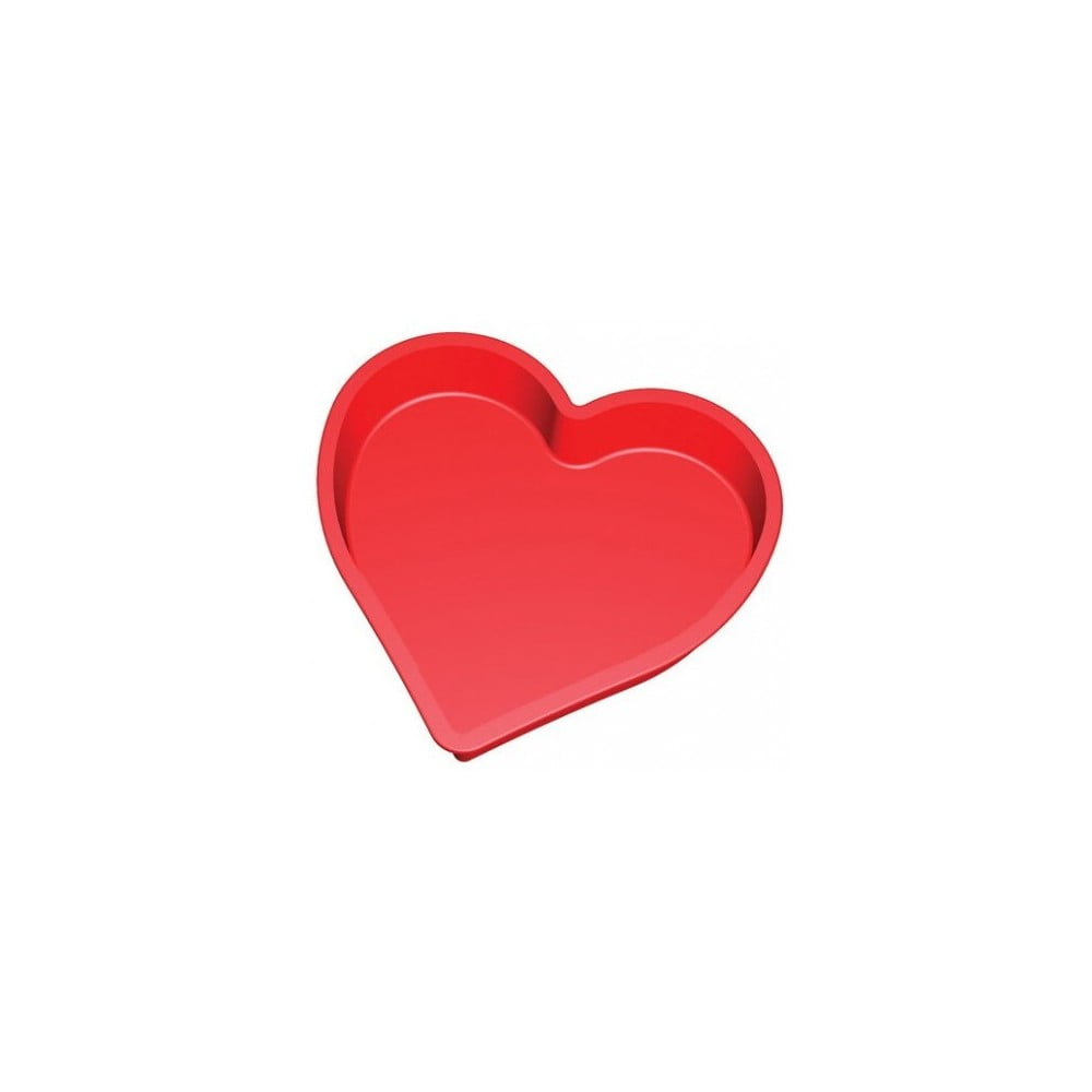 Formă din silicon în formă de inimă pentru copt Lékué, roșu bonami.ro