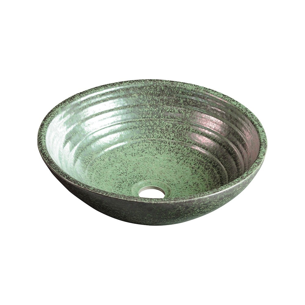 Chiuvetă verde rotundă din ceramică ø 43 cm Attila – Sapho