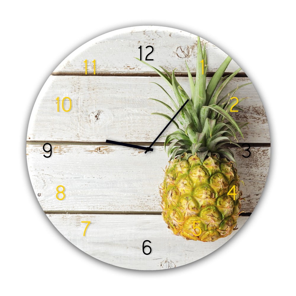 Ceas de perete Styler Glassclock Pineapple, ⌀ 30 cm