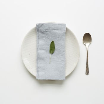 Set 2 șervete din in linen tales, gri deschis