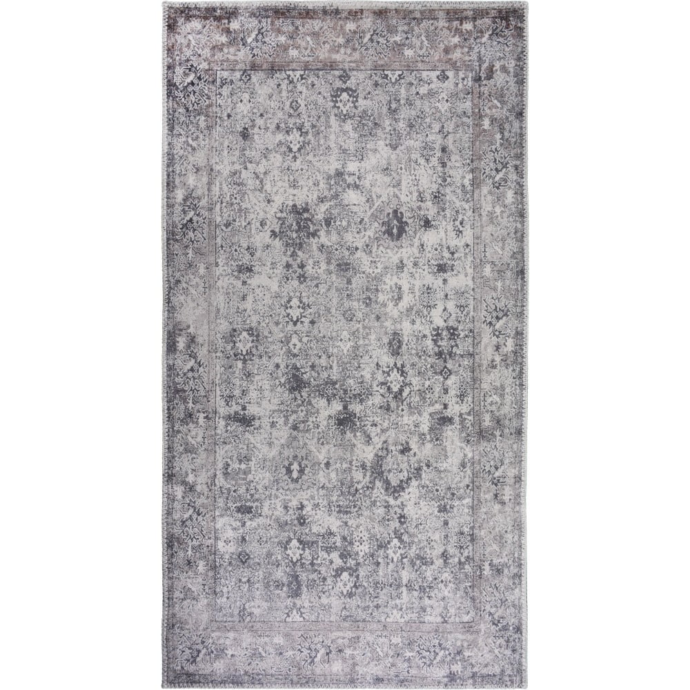 Covor tip traversă gri lavabil 80x200 cm Vintage Orient – Vitaus