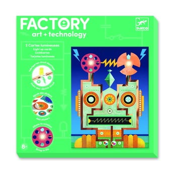 Set 3 imagini luminescente djeco robots