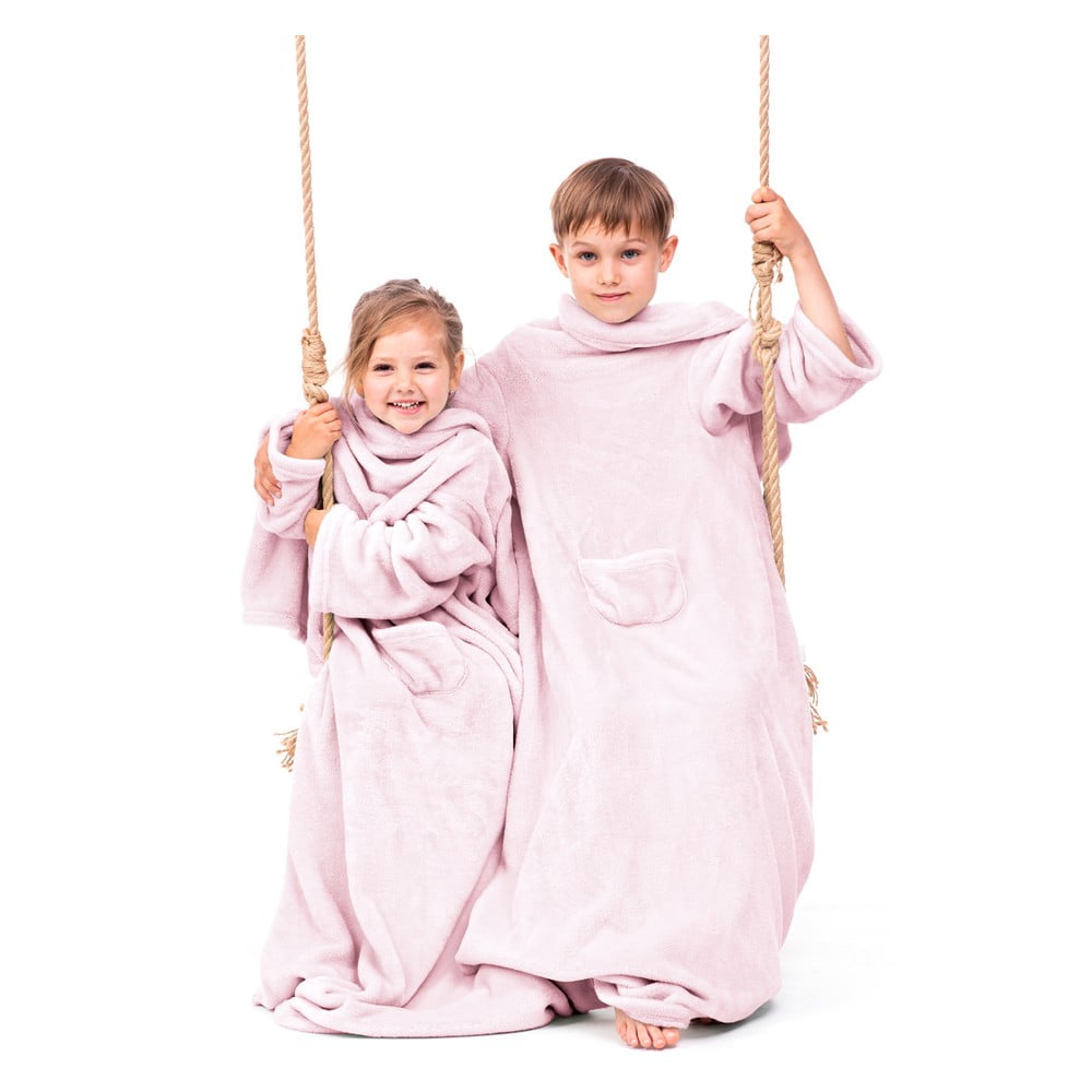 Pătură cu mâneci pentru copii DecoKing Lazykids, roz bonami.ro pret redus