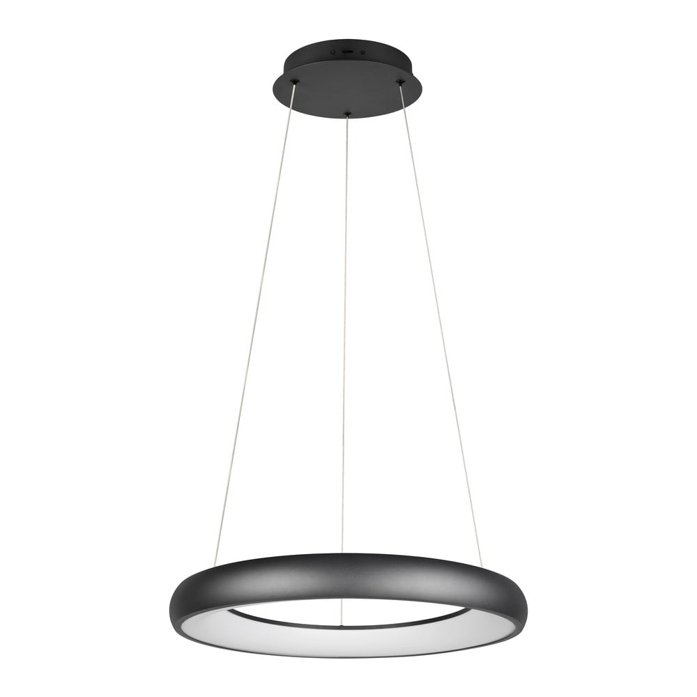 Lustră negru-mat LED cu intensitate reglabilă cu abajur din metal ø 62 cm Cardona – Trio