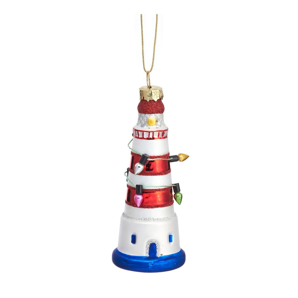 Ornament de Crăciun din sticlă Lighthouse – Sass & Belle