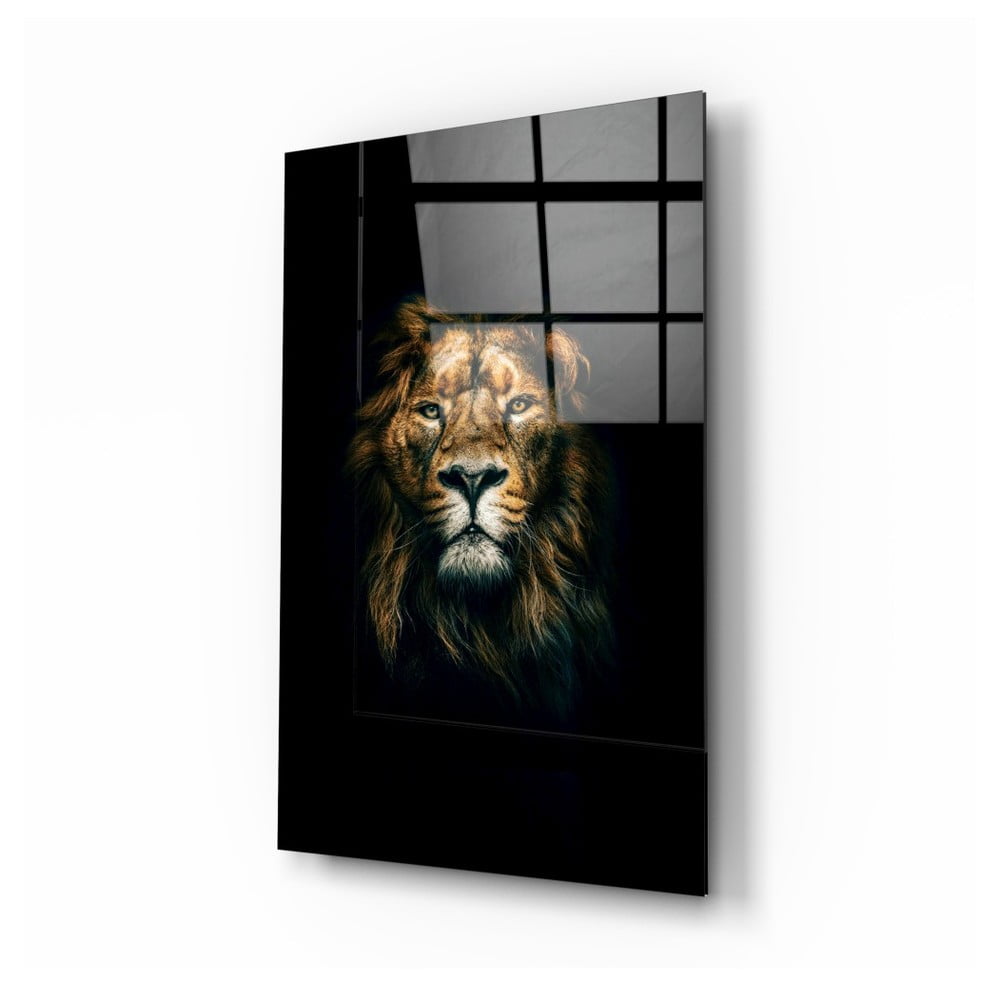 Tablou din sticlă Insigne Lion, 70 x 110 cm