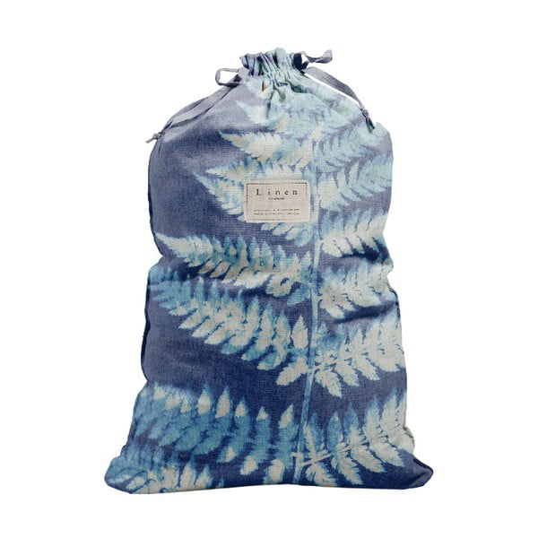 Săculeț textil pentru haine Really Nice Things Bag Blue Leaf, înălțime 75 cm