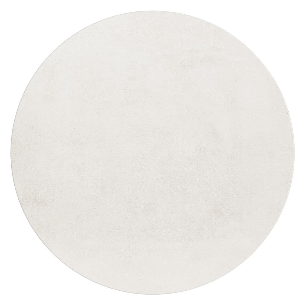 Covor crem lavabil rotund ø 160 cm Pouffy – Ayyildiz Carpets