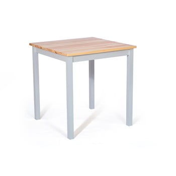 Masă dining din lemn de pin loomi.design sydney, 70 x 70 cm, alb-natural