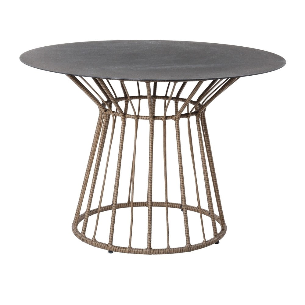 Masă de grădină rotundă din ratan artificial ø 110 cm ariki – ldk garden
