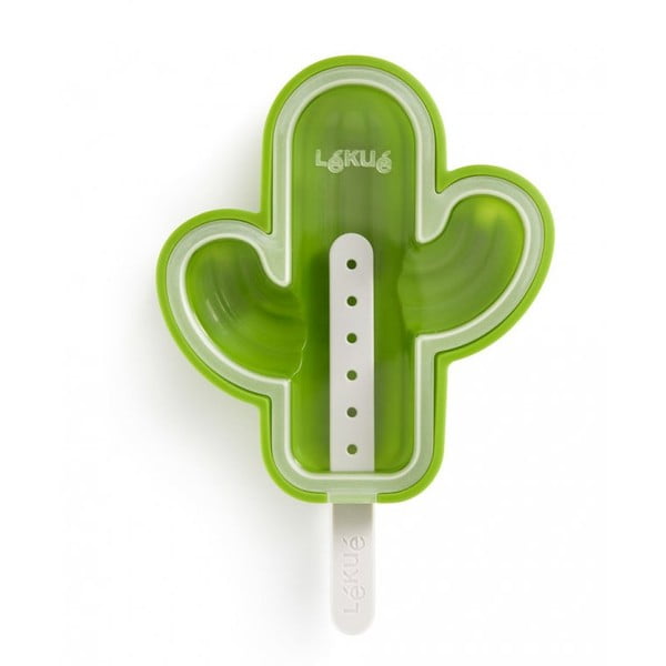 Formă din silicon pentru înghețată în formă de cactus Lékué, verde