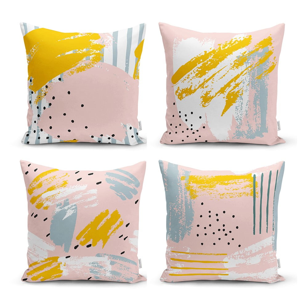 Set 4 fețe de pernă decorative Minimalist Cushion Covers Pastel Design, 45 x 45 cm bonami.ro imagine noua