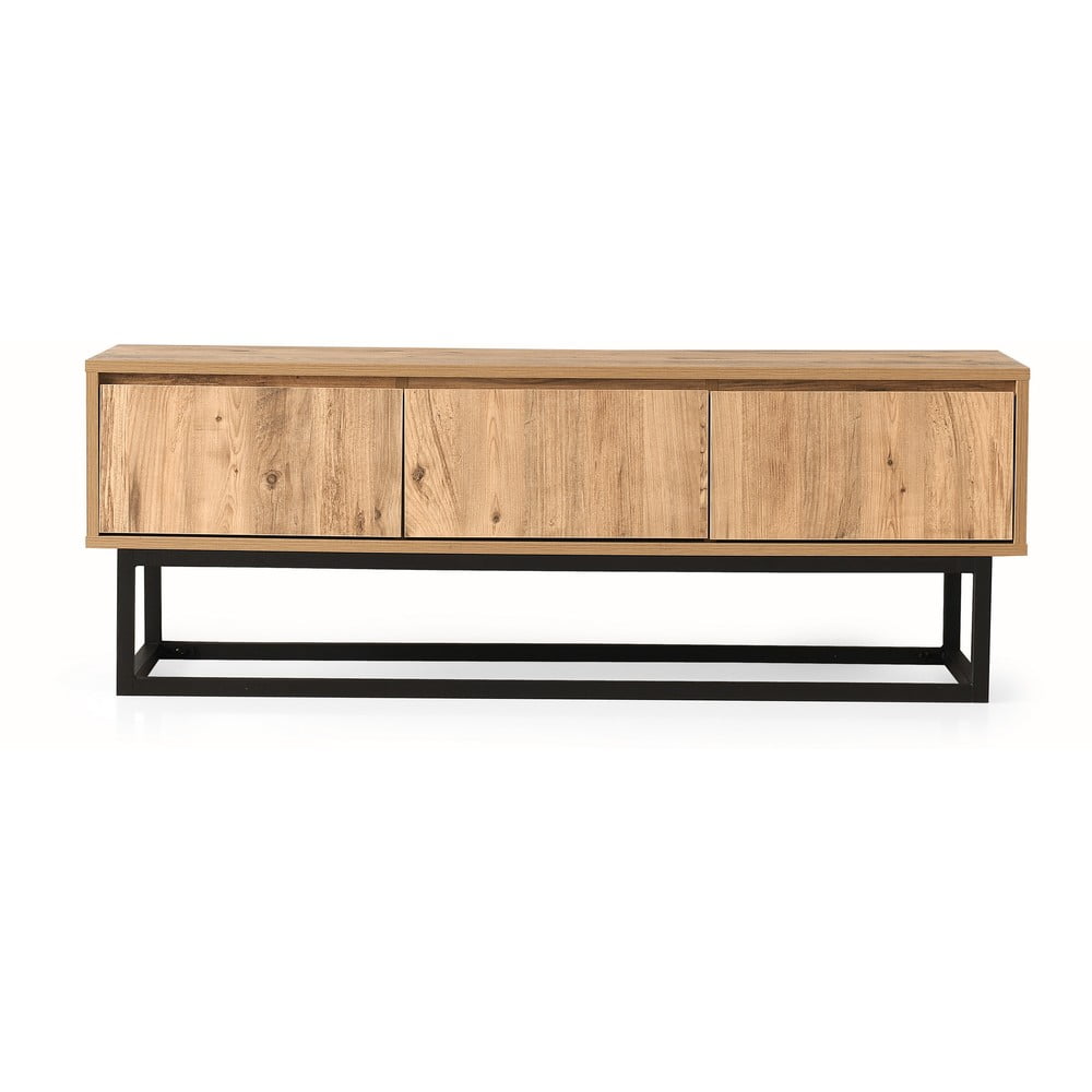 Comodă TV cu aspect de lemn de pin Kalune Design Tilsim, lungime 140 cm, natural 140