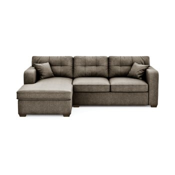 Colțar extensibil cu șezlong pe partea stângă prêt à meubler classics melvin, taupe