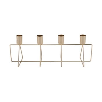 Sfeșnic pentru 4 lumânări pt living, lungime 40 cm, auriu