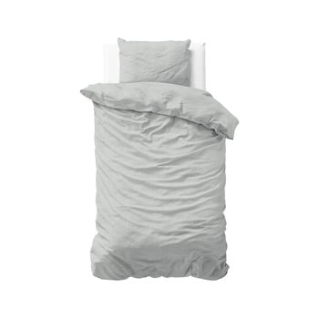 Lenjerie din flanelă pentru pat de o persoană sleeptime jason, 140 x 220 cm, gri deschis