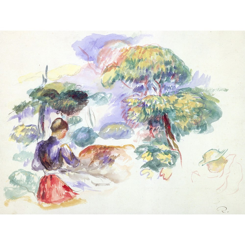 Reproducere tablou Auguste Renoir – Landscape with a Girl, 60 x 45 cm Auguste imagine 2022