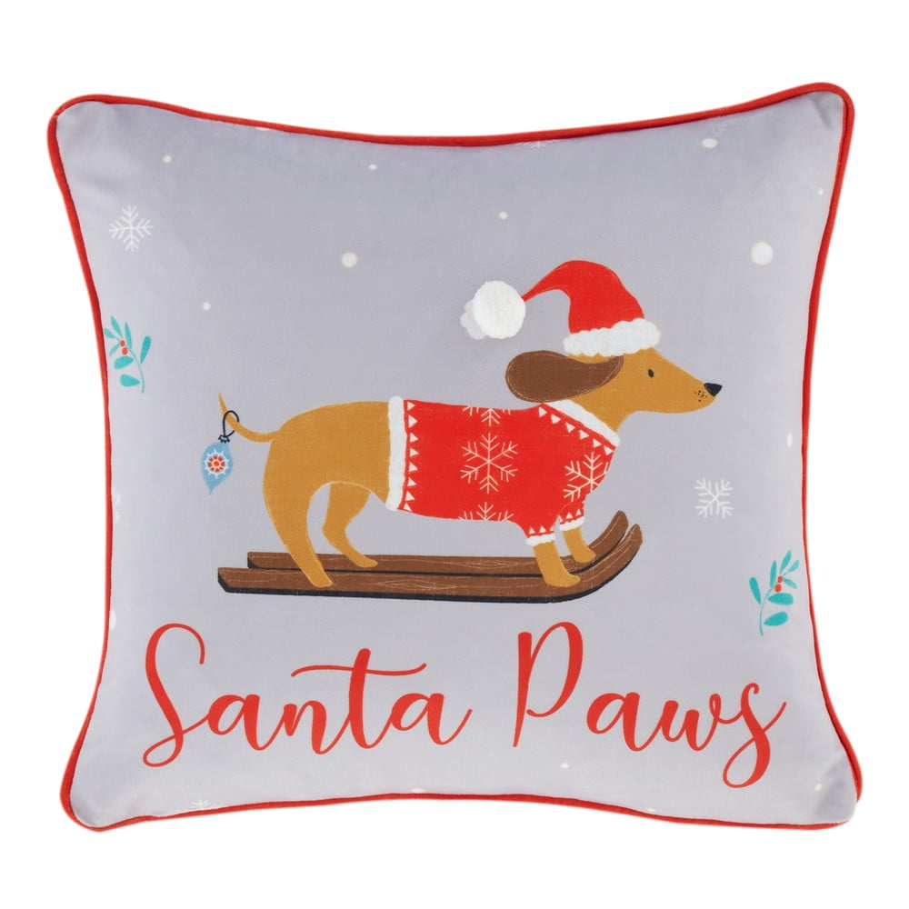 Pernă decorativă 43x43 cm cu model de Crăciun Santa – Catherine Lansfield