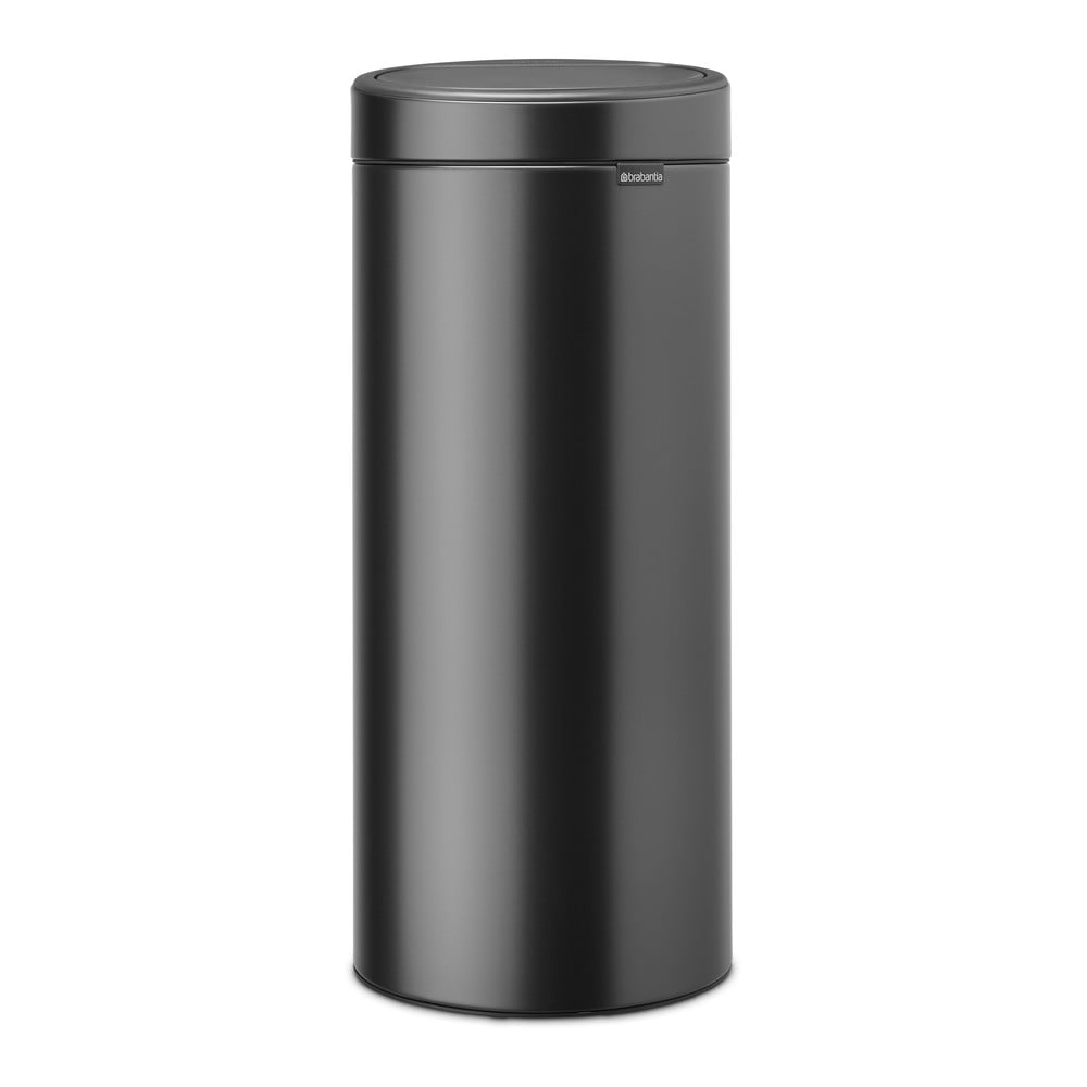 Coș de gunoi gri închis cu senzori de atingere din oțel 30 l Touch Bin – Brabantia