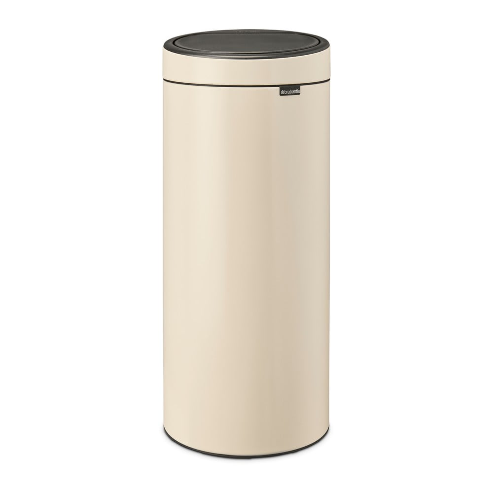 Coș de gunoi bej cu senzori de atingere din oțel 30 l Touch Bin – Brabantia