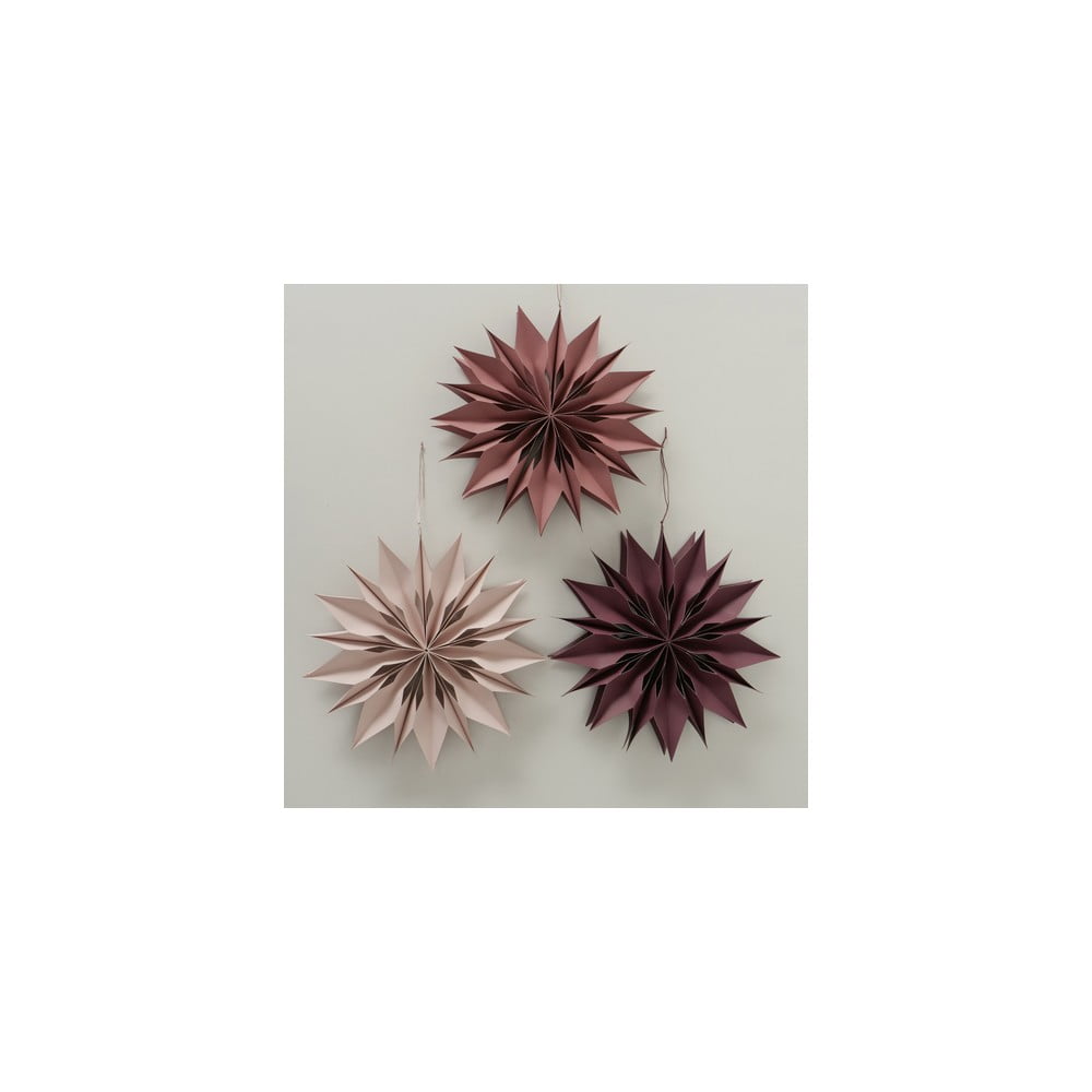 Set 3 decorațiuni de agățat din hârtie reciclată boltze kassia