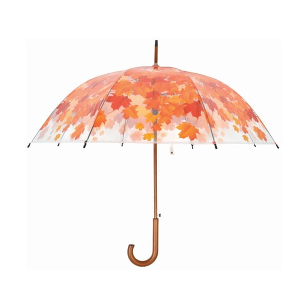 Umbrelă transparentă Esschert Design Ambiance Birdcage Fall Leaves, ⌀ 93 cm