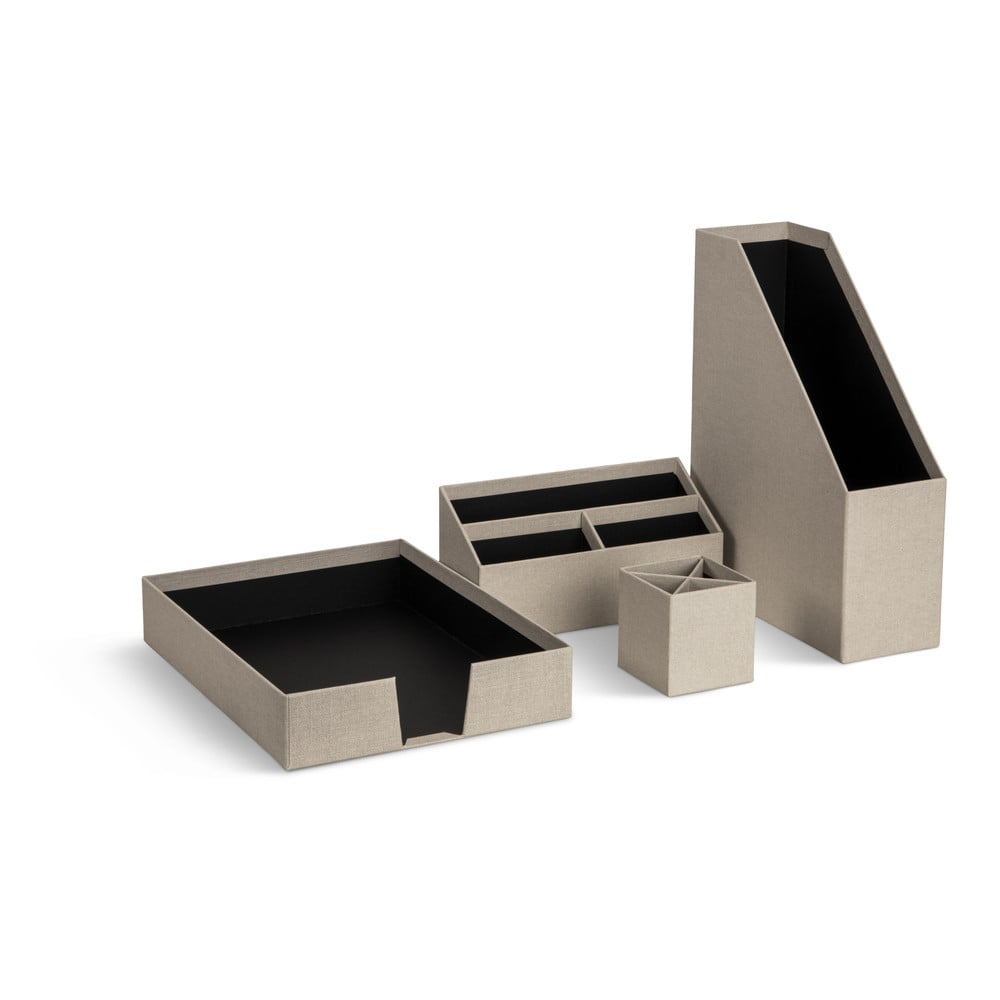 Organizatoare 4 buc. din carton Hugo Canvas Paper Laminate – Bigso