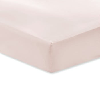 Cearșaf din bumbac satinat bianca classic 90 x 190 cm, roz