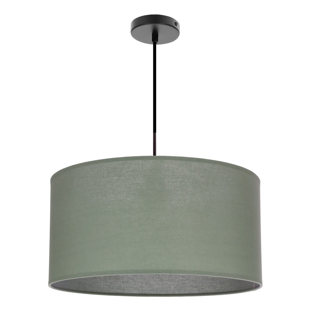 Lustră verde cu abajur textil ø 40 cm Shanti – Candellux Lighting