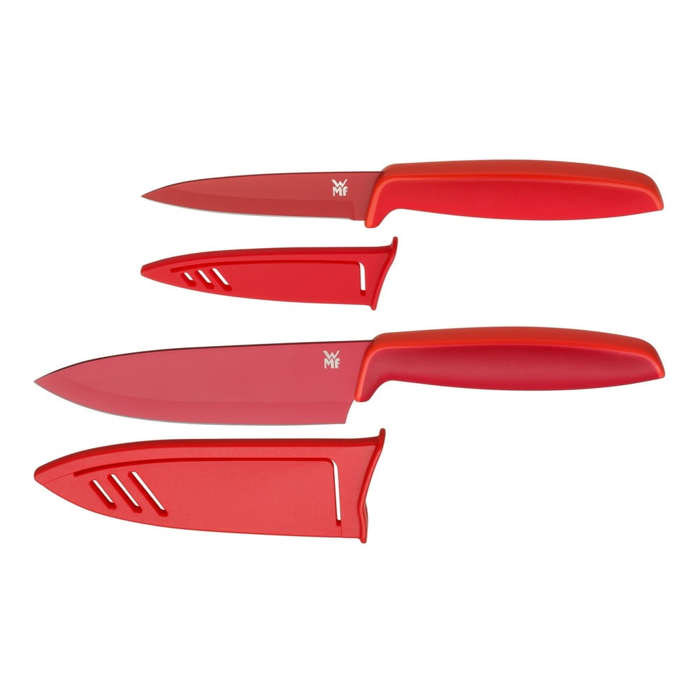 Set 2 cuțite cu capac WMF Touch, roșu bonami.ro