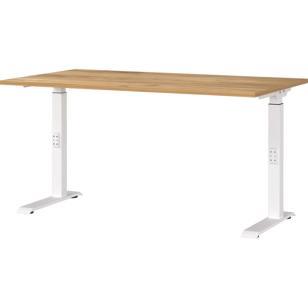 Birou cu blat cu aspect de lemn de stejar cu înălțime ajustabilă 80x140 cm Downey – Germania