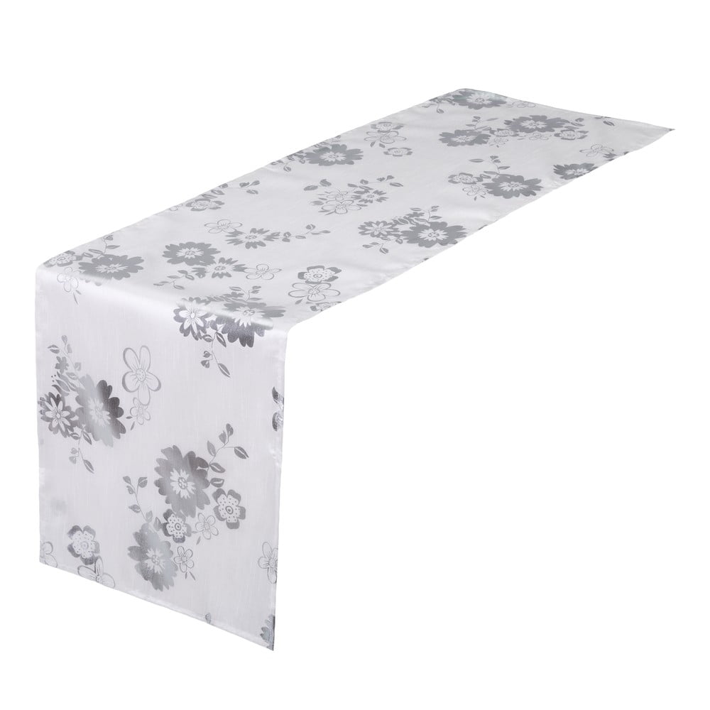 Față de masă îngustă Unimasa Deed Polyester White, 45 x 150 cm, alb