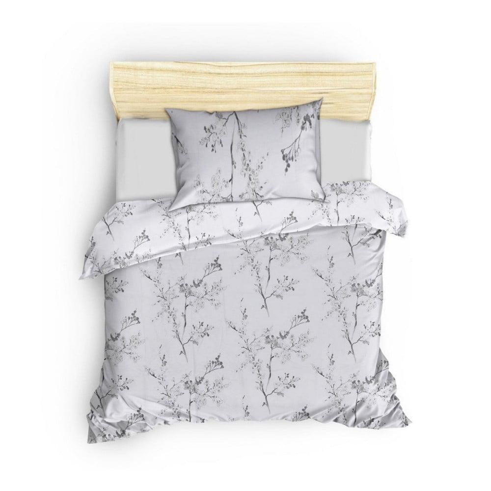  Lenjerie de pat albă din bumbac pentru pat de o persoană 140x200 cm Chicory – Mijolnir 