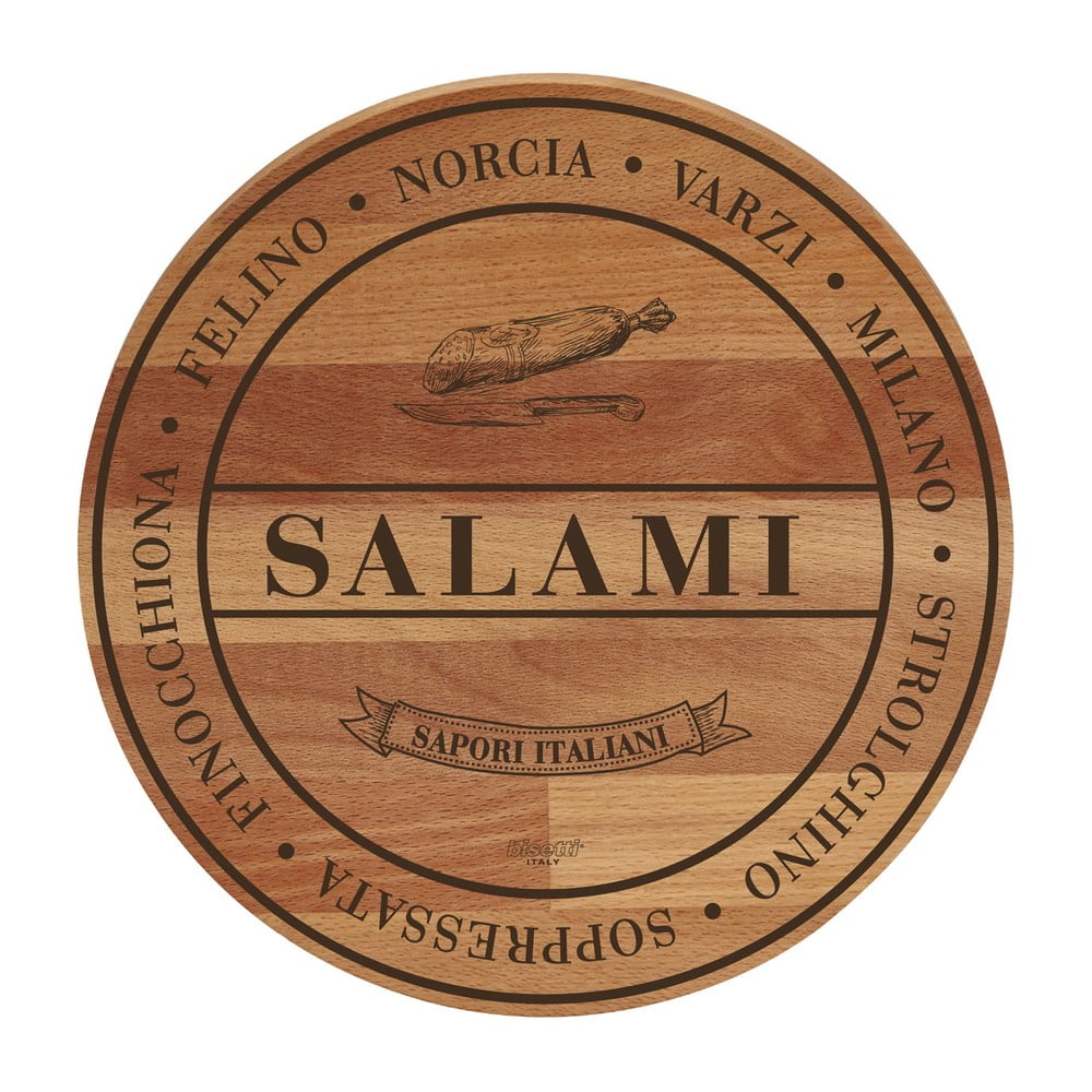 Tocător din lemn de fag Bisetti Broad Salami, ø 30 cm